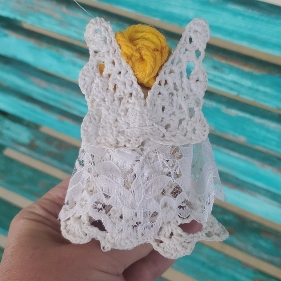 Vintage Angel Christmas Tree Topper and Ornaments - Picture 4 of 4